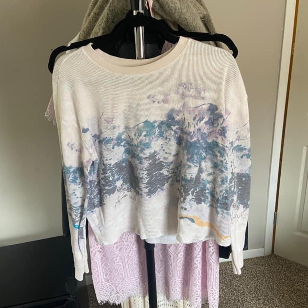 Anthropologie snow day waffle top - Picture 2 of 2